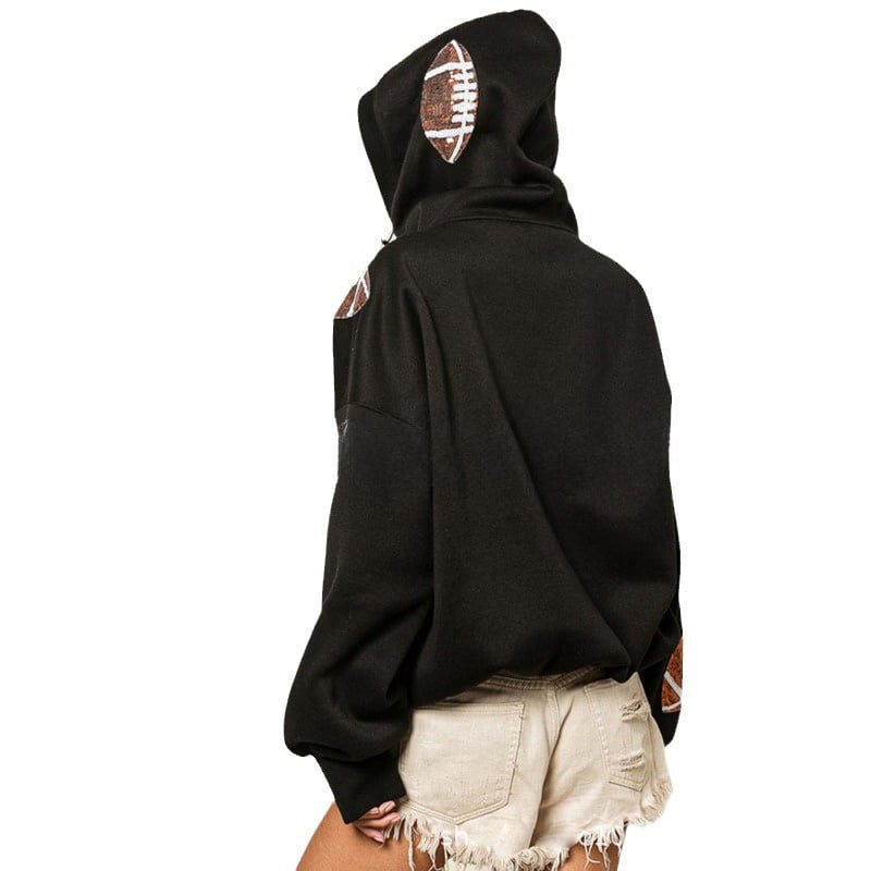 Glam Kickoff långärmad zip-hoodie