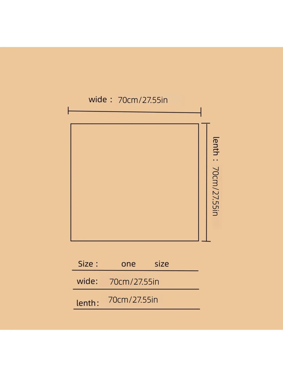 Satinhalsduk i Kaki med Blommönster