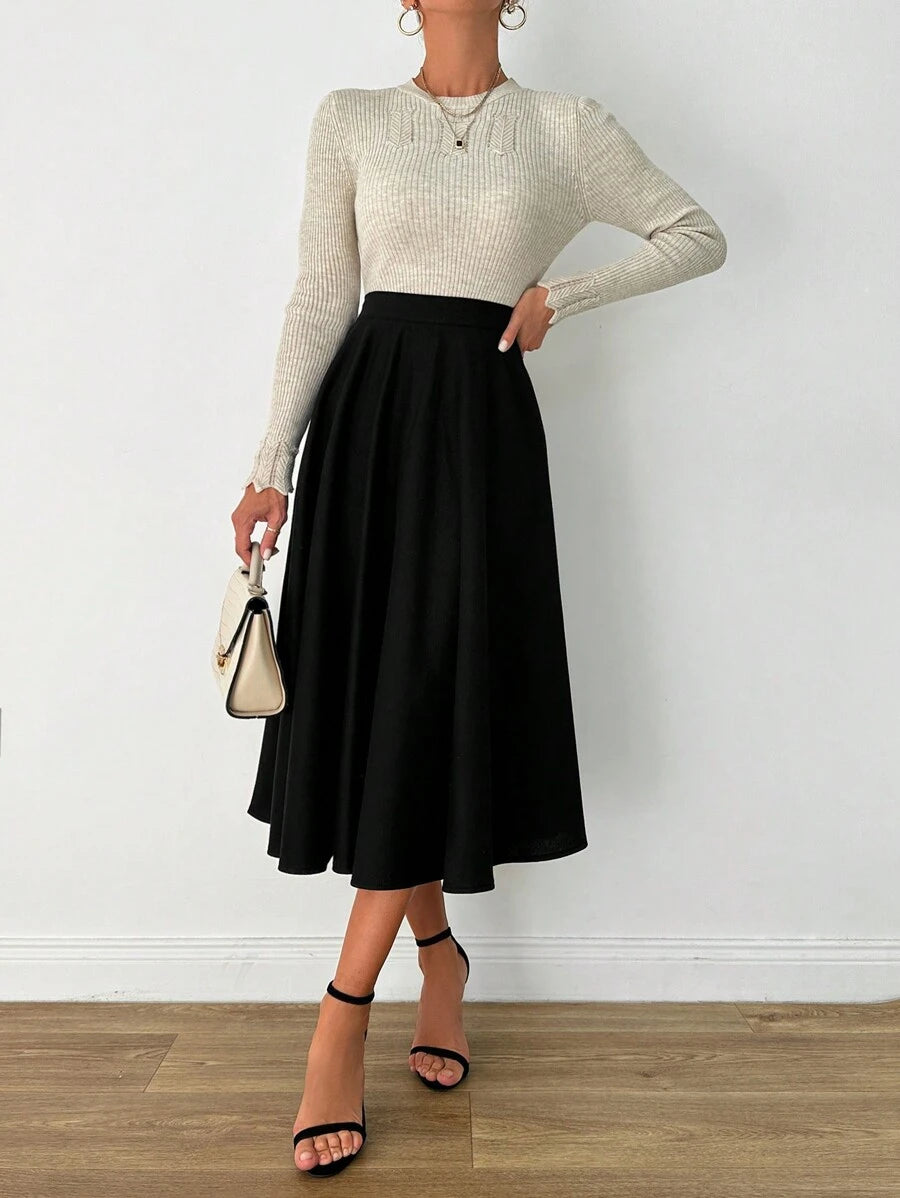 Klassisk medellång kjol