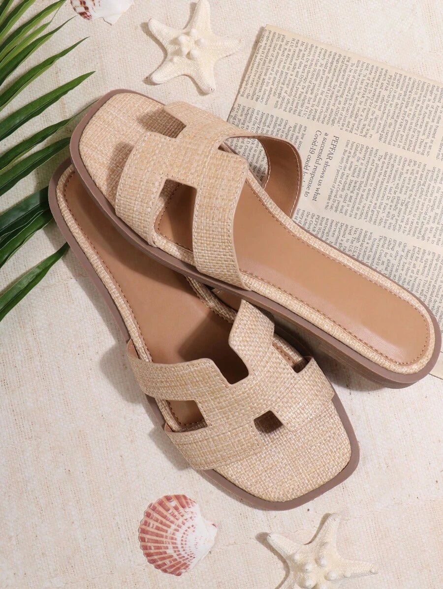 Luxe-inspirerade vita slides med sele