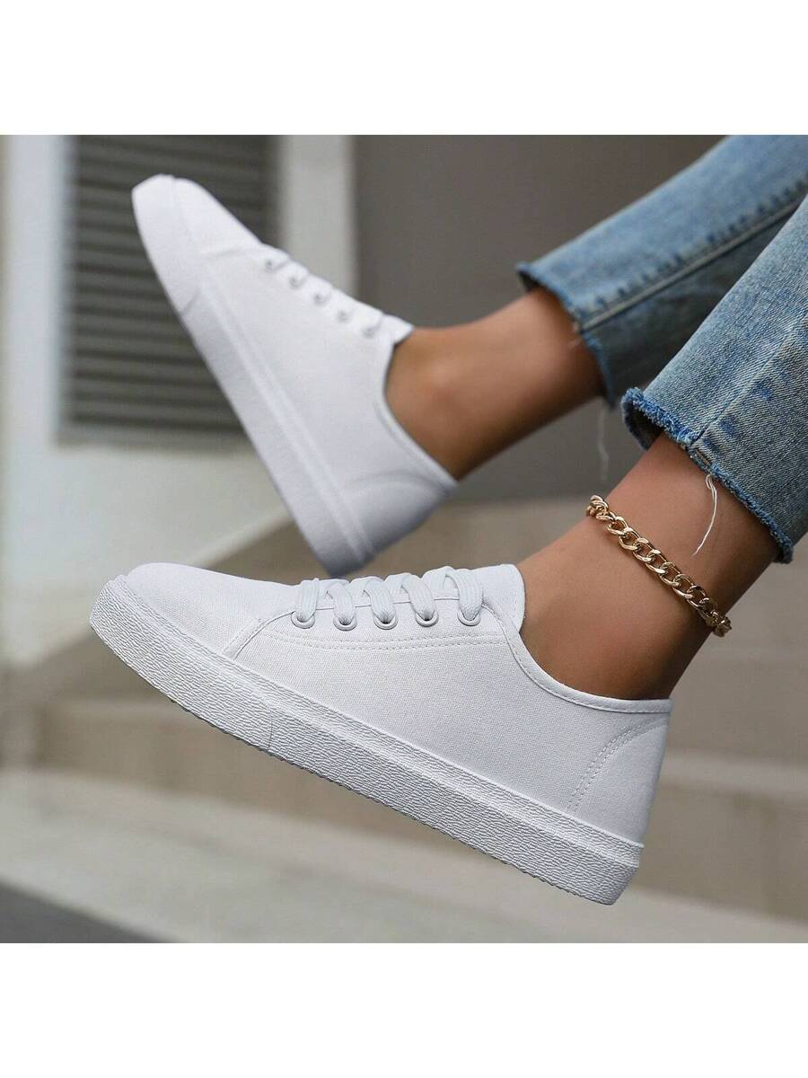 Canvasplattformsneakers för dam