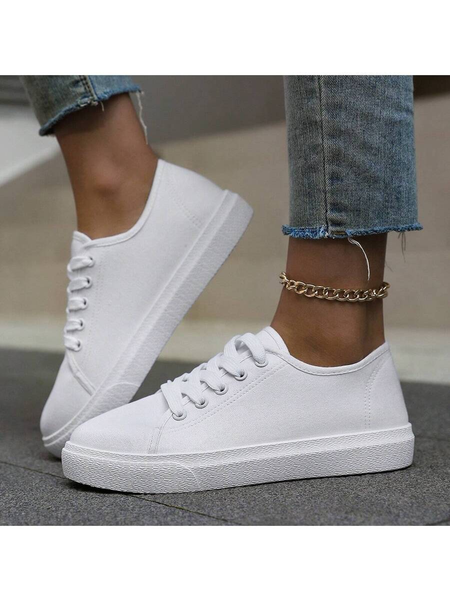 Canvasplattformsneakers för dam