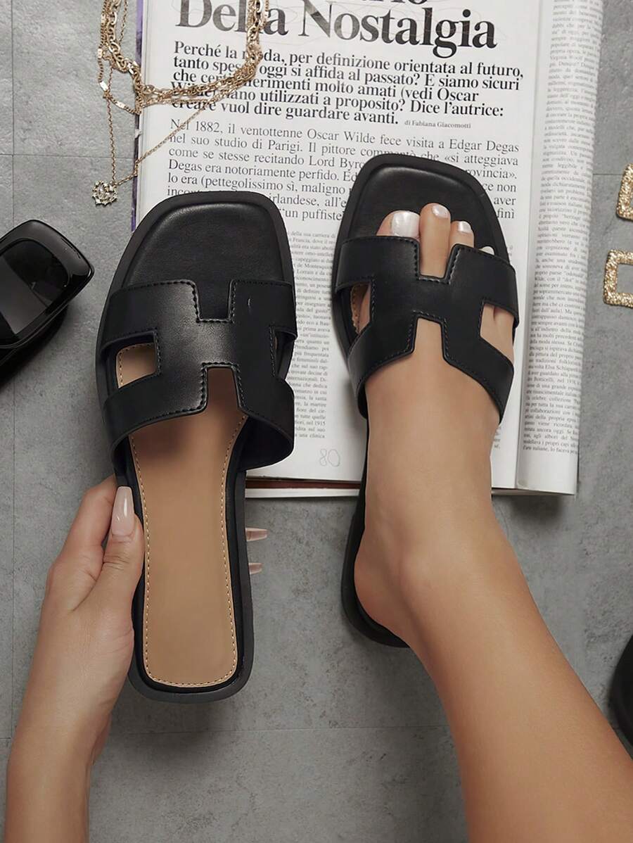 Luxe-inspirerade vita slides med sele