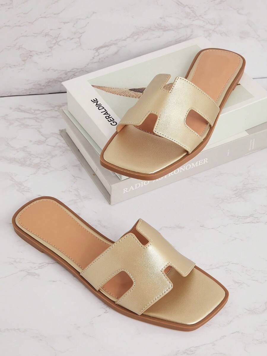 Luxe-inspirerade vita slides med sele