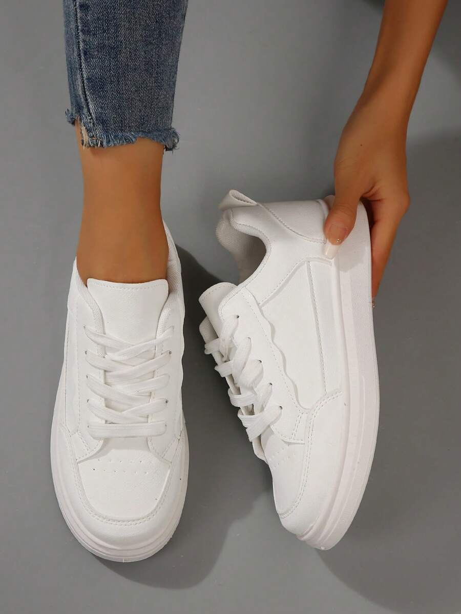 Låga vita sportskor – dam