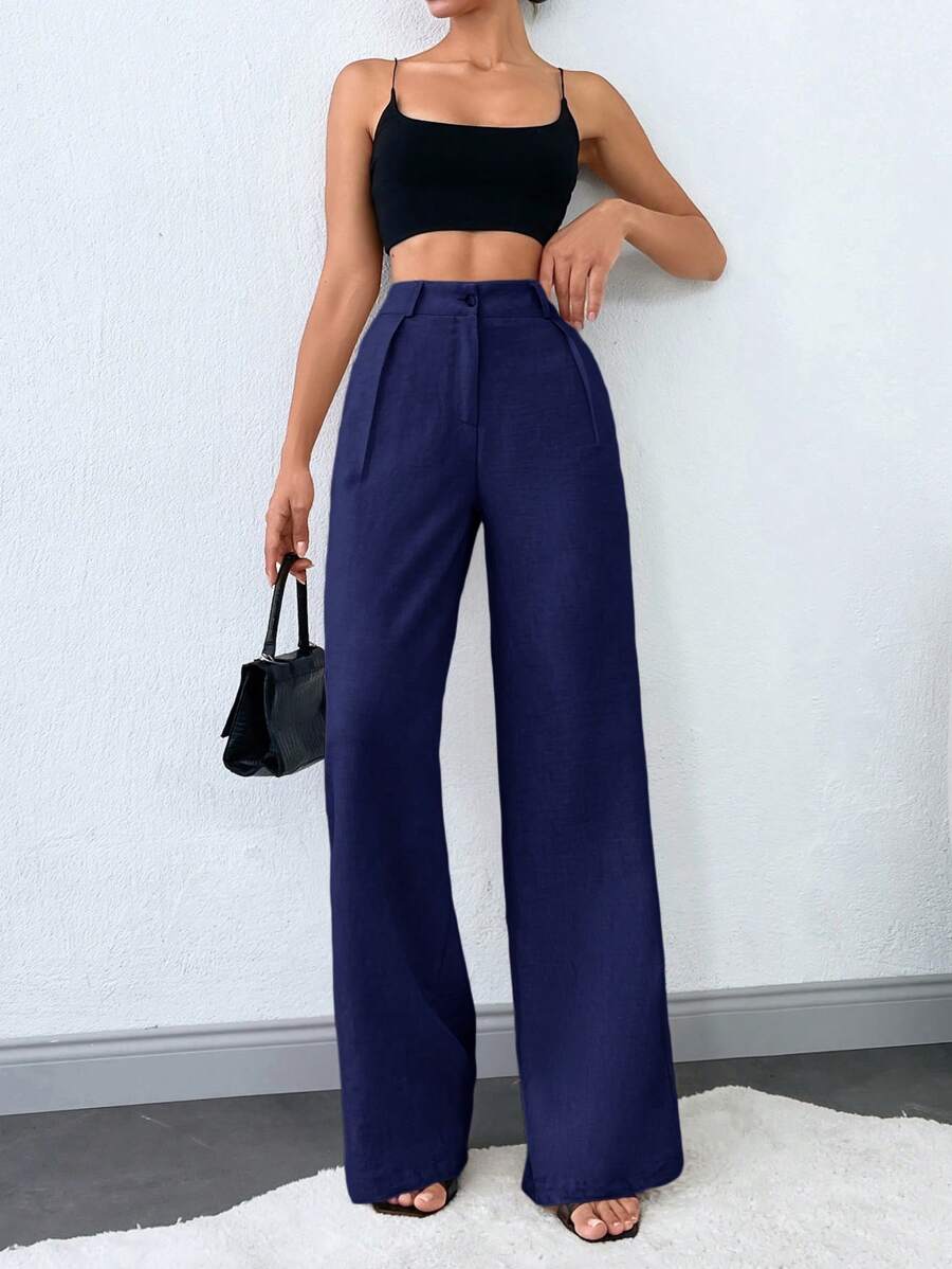 Tall Raka Byxor med Snedfickor