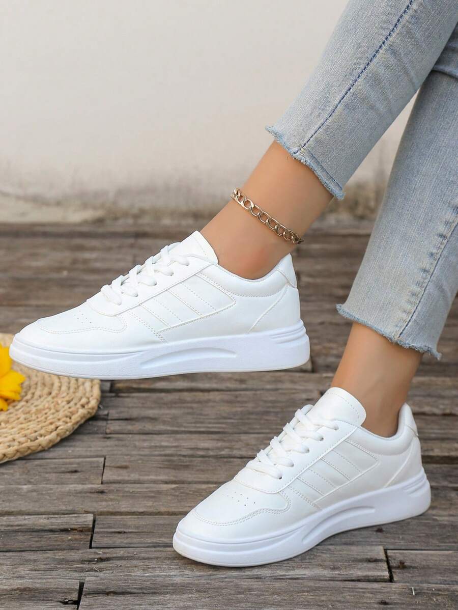 Låga vita sportskor – dam