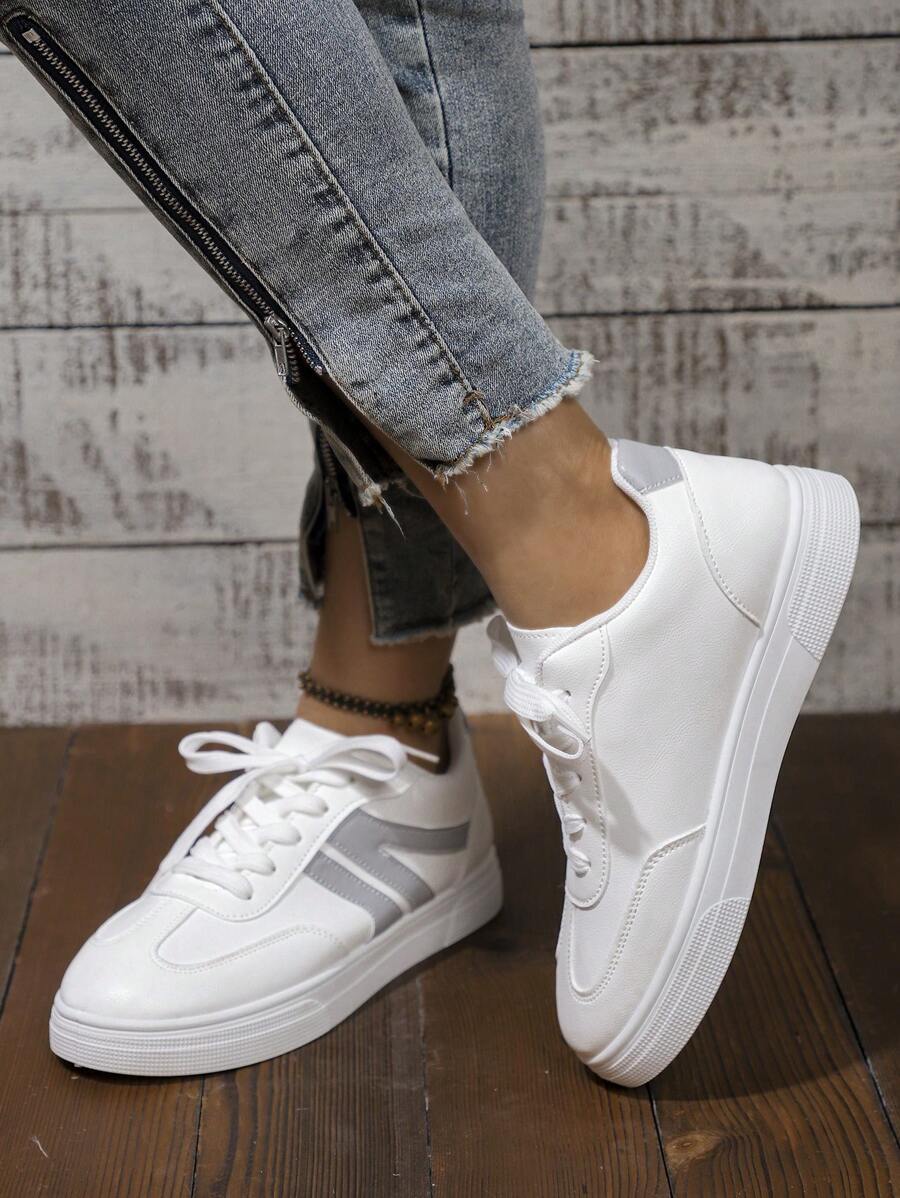 Låga vita sportskor – dam