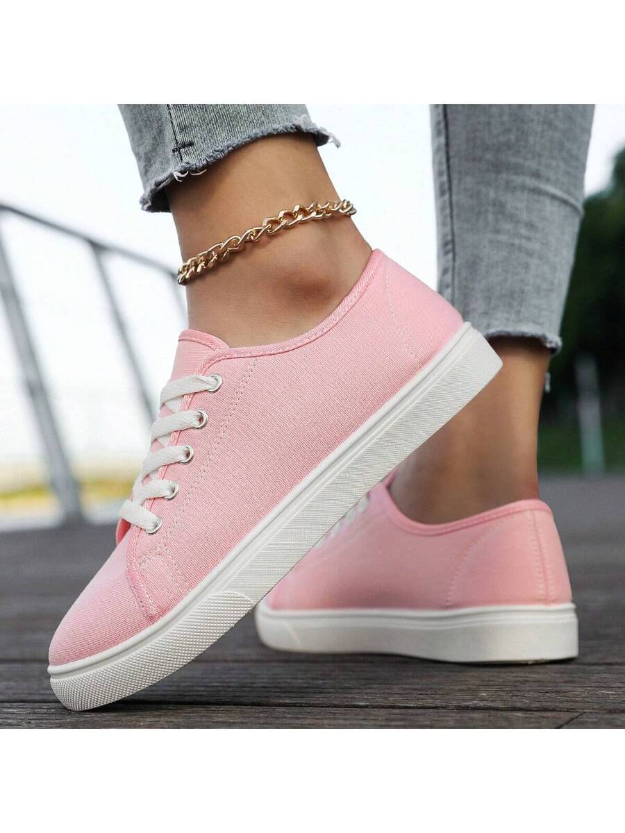 Canvasplattformsneakers för dam