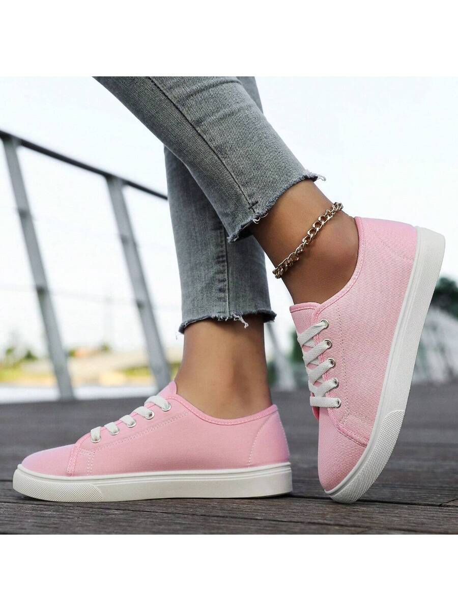 Canvasplattformsneakers för dam