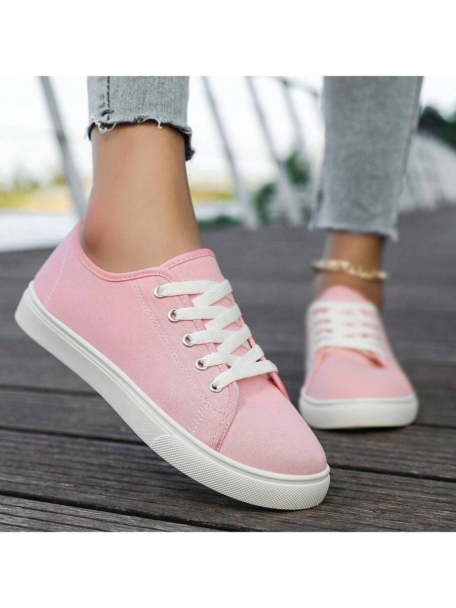 Canvasplattformsneakers för dam