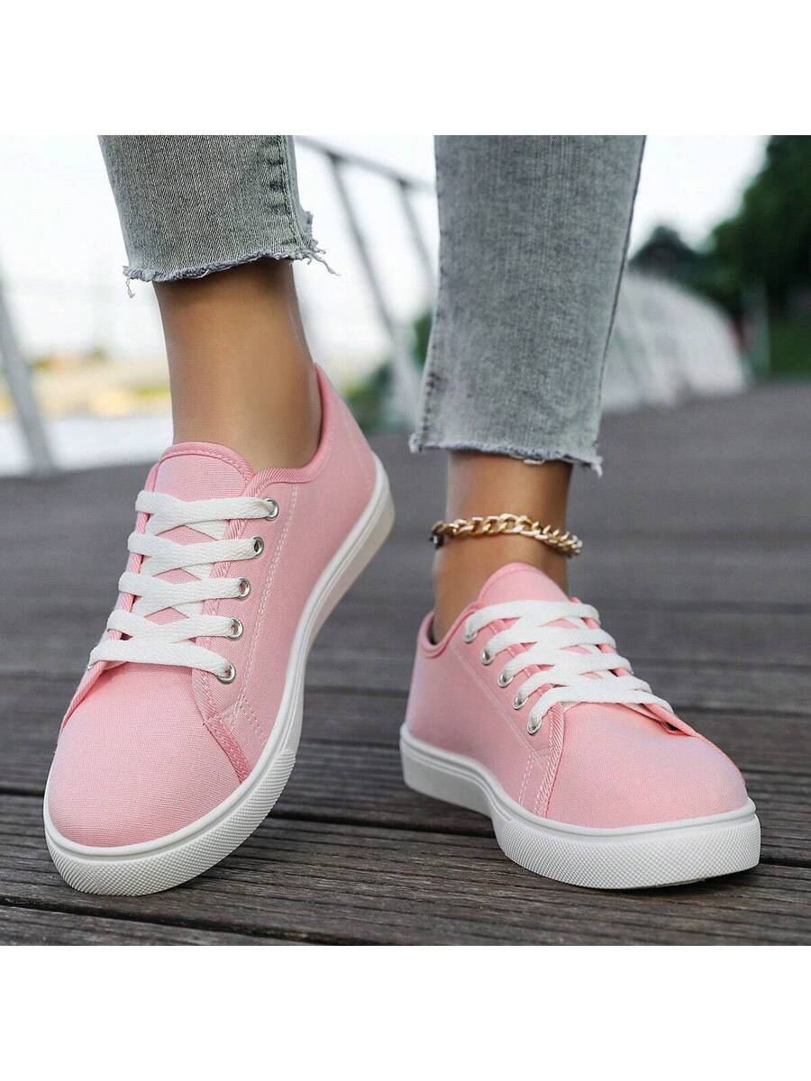 Canvasplattformsneakers för dam