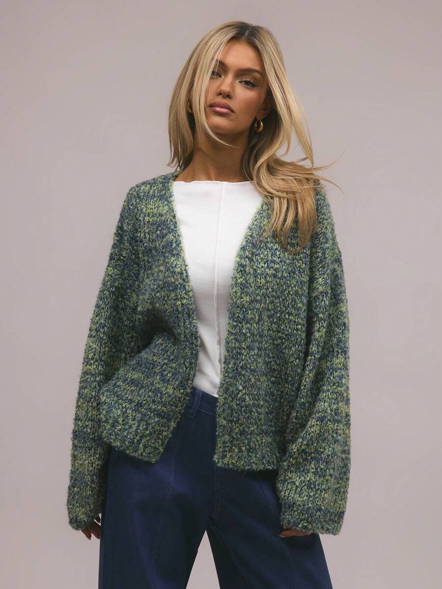 Oversize stickad kofta