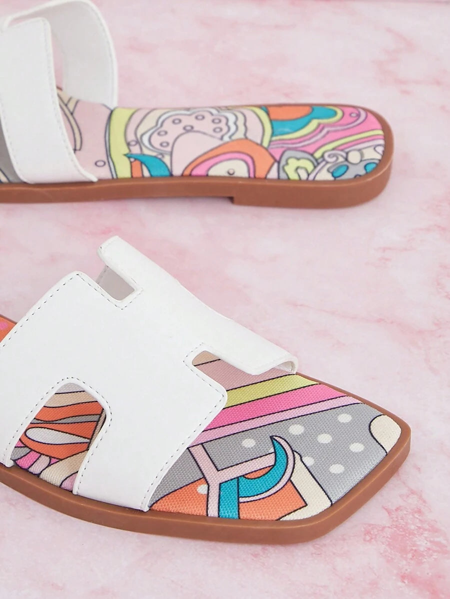 Luxe-inspirerade vita slides med sele