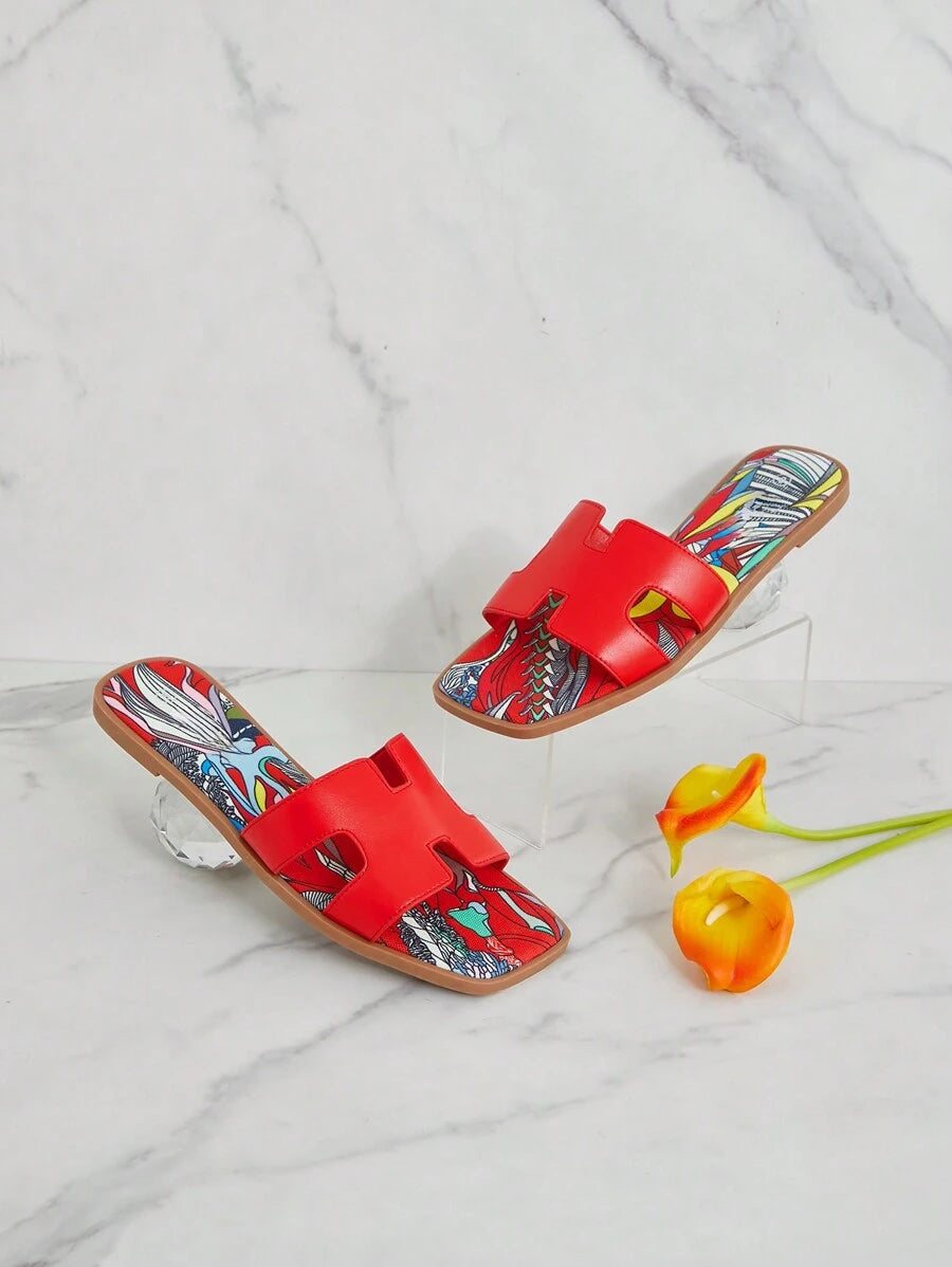 Luxe-inspirerade vita slides med sele