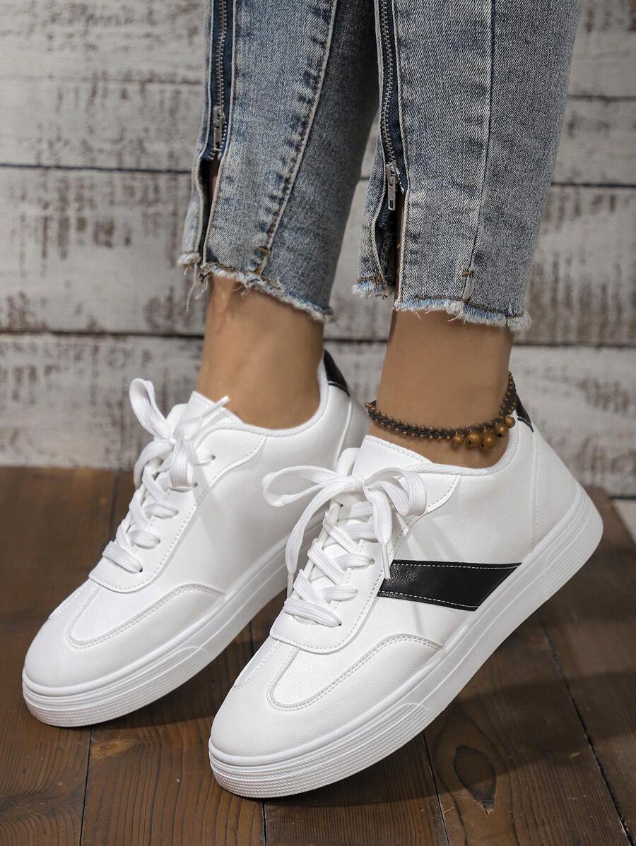 Låga vita sportskor – dam