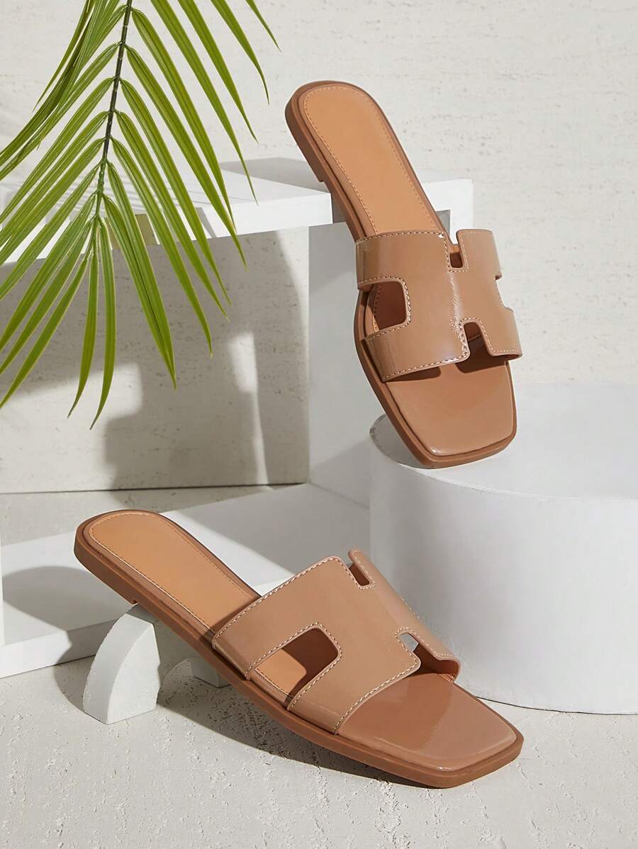 Luxe-inspirerade vita slides med sele