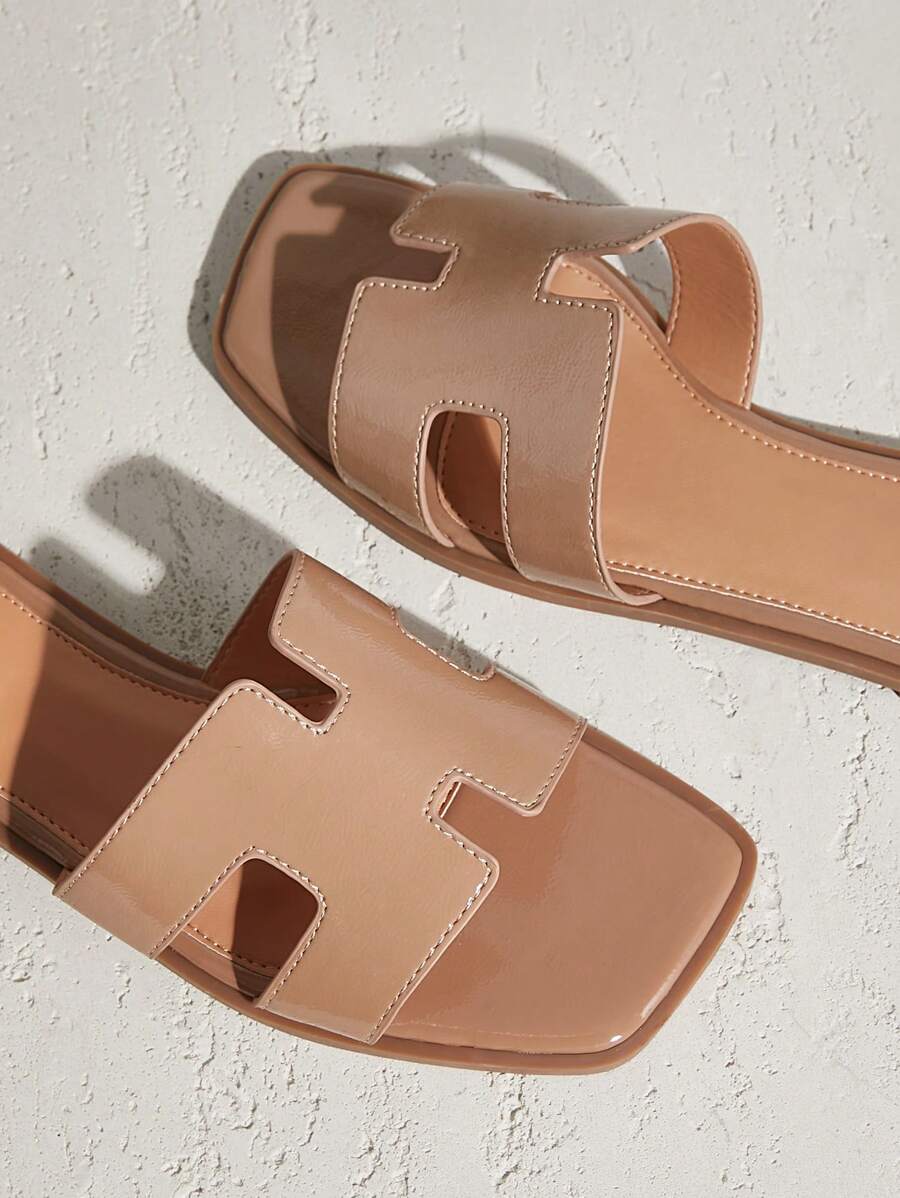 Luxe-inspirerade vita slides med sele