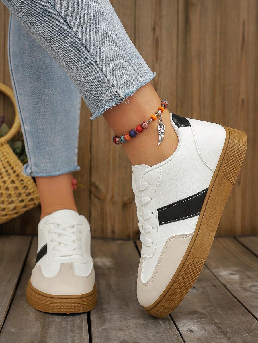 Låga vita sportskor – dam