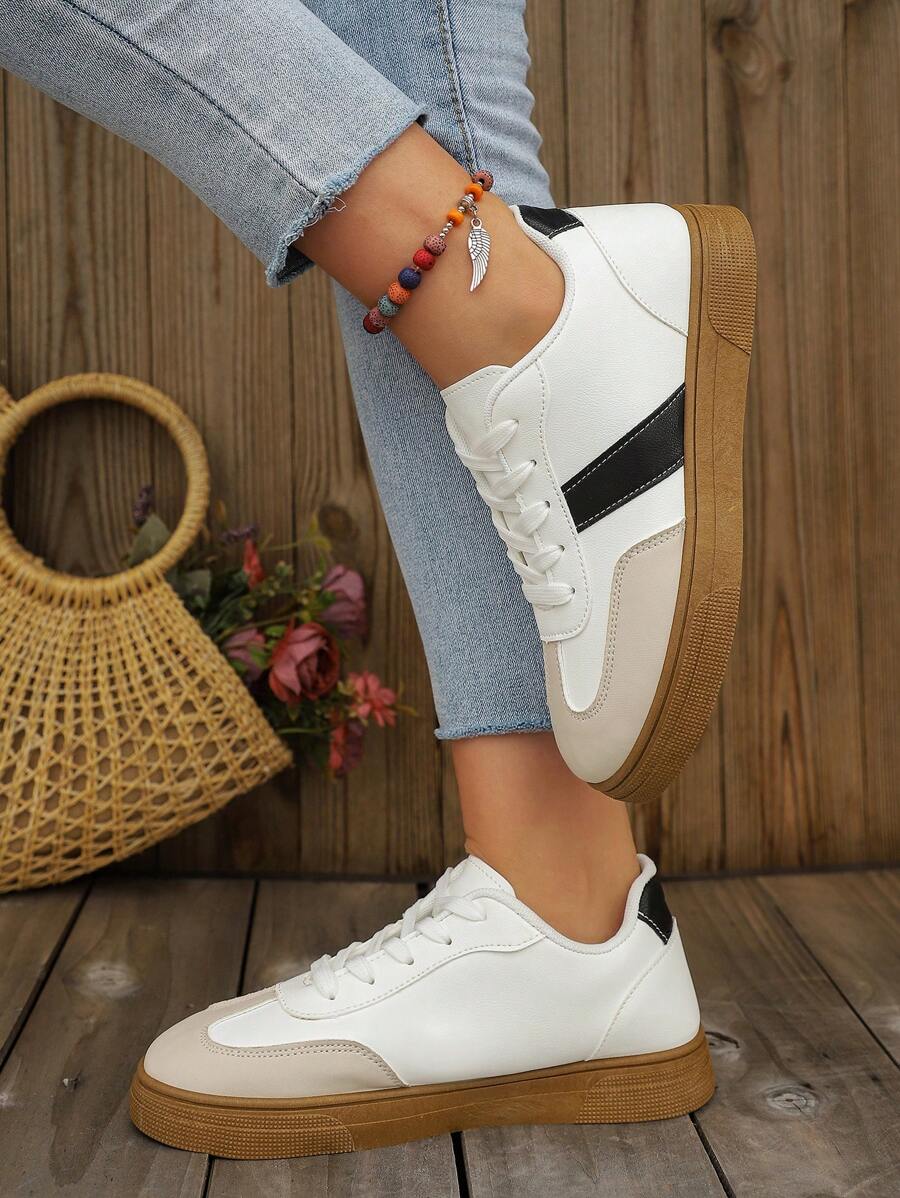 Låga vita sportskor – dam