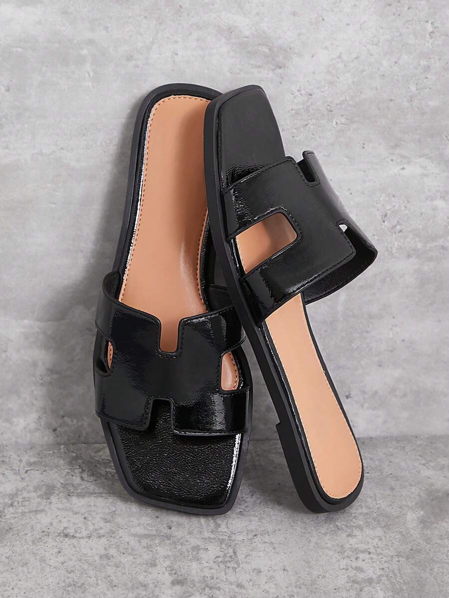 Luxe-inspirerade vita slides med sele