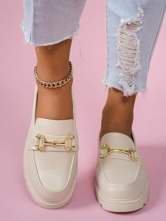 Trendiga damloafers med spänne