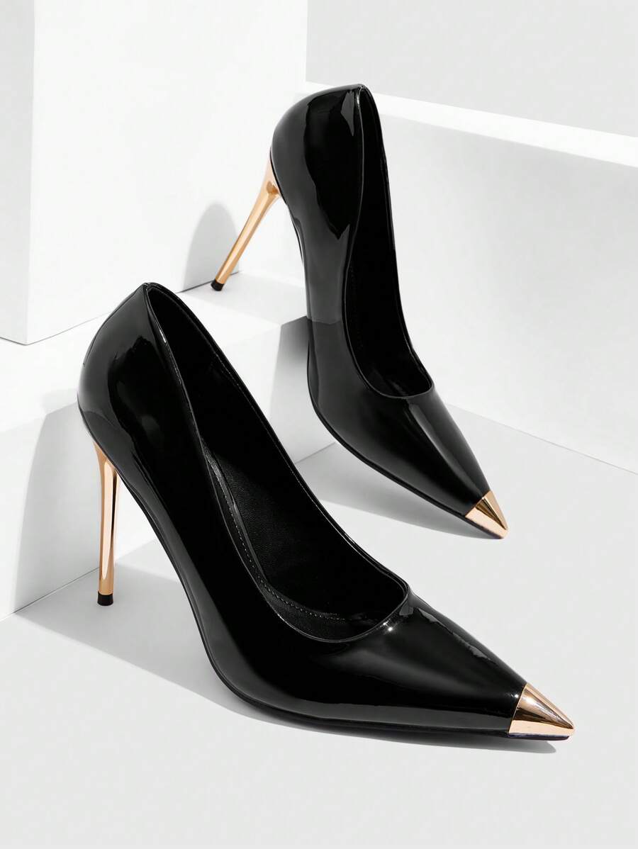 Eleganta pumps med spetsig tå