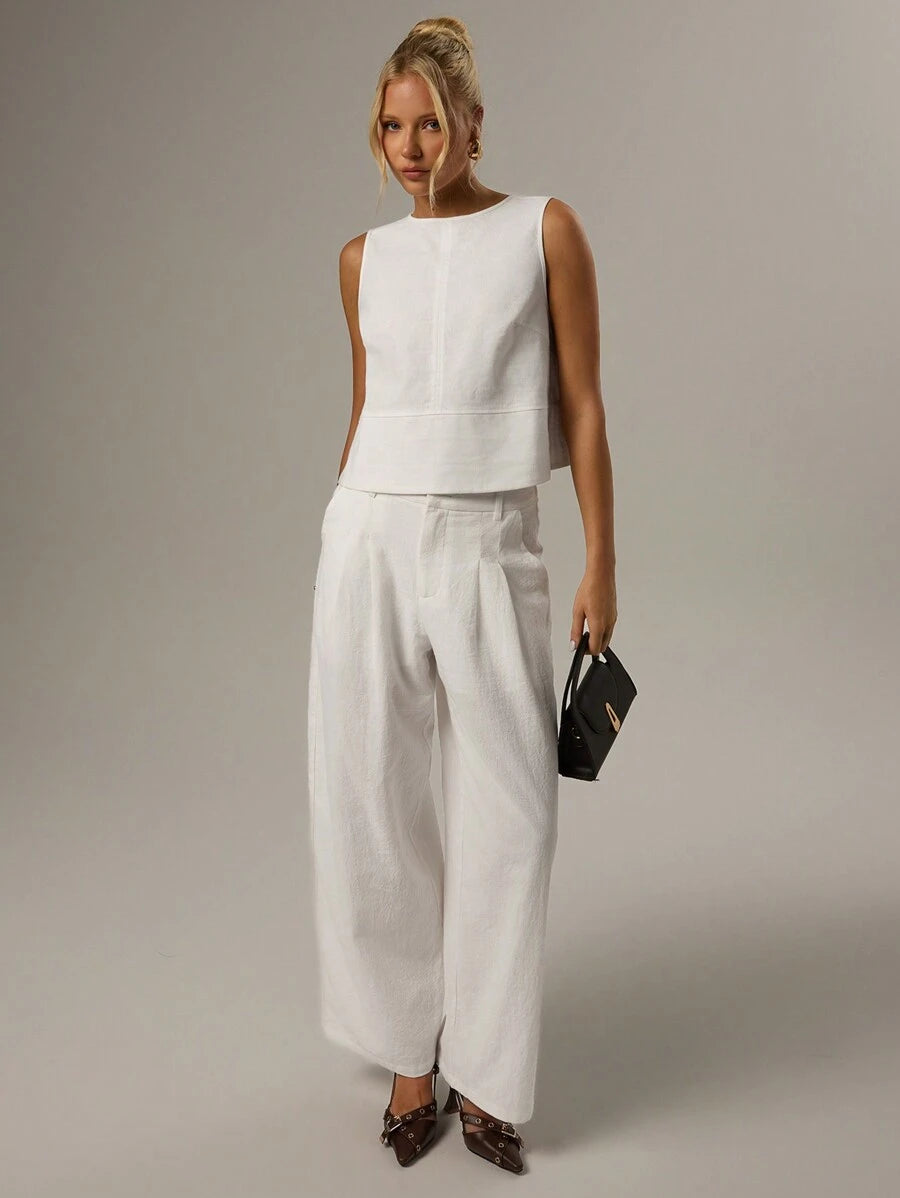 Ärmlös blus med rund hals – Forever 21