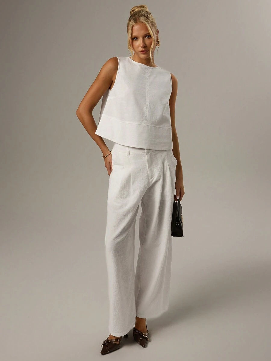 Ärmlös blus med rund hals – Forever 21