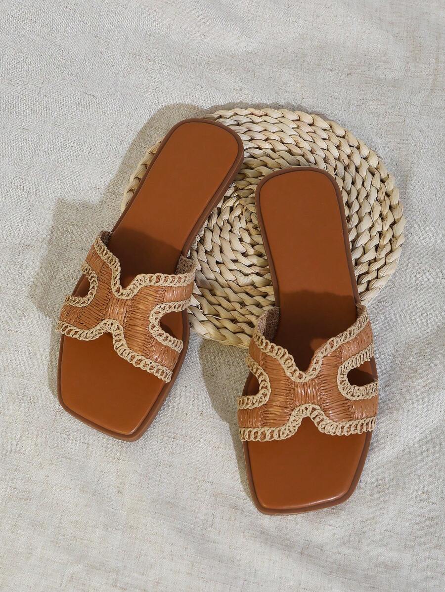 Luxe-inspirerade vita slides med sele