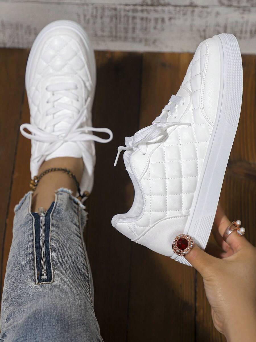 Låga vita sportskor – dam