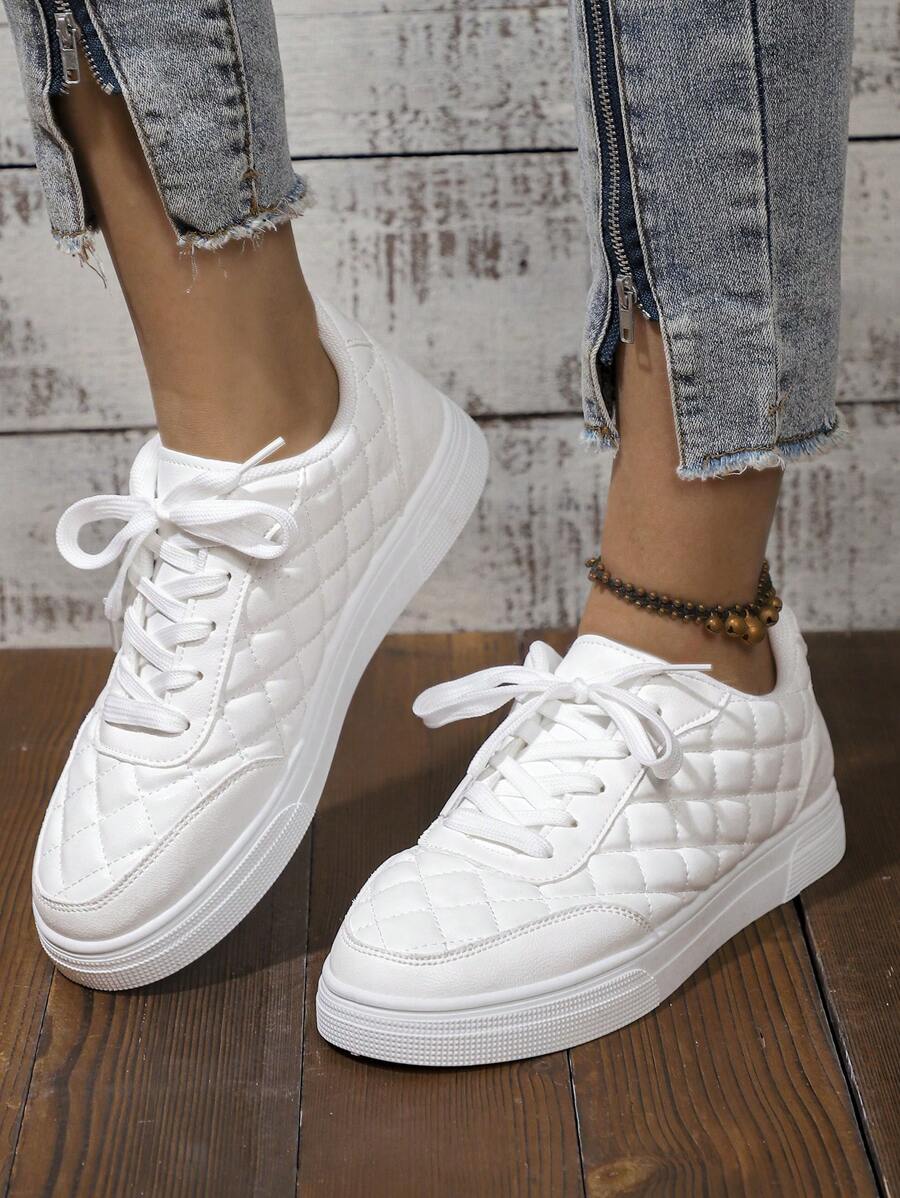 Låga vita sportskor – dam