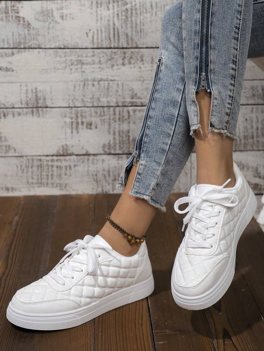 Låga vita sportskor – dam