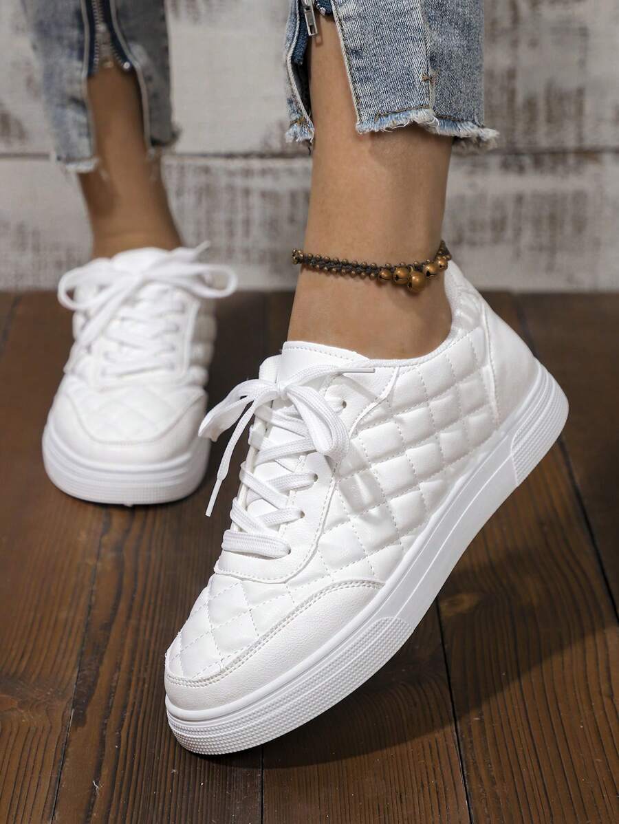 Låga vita sportskor – dam