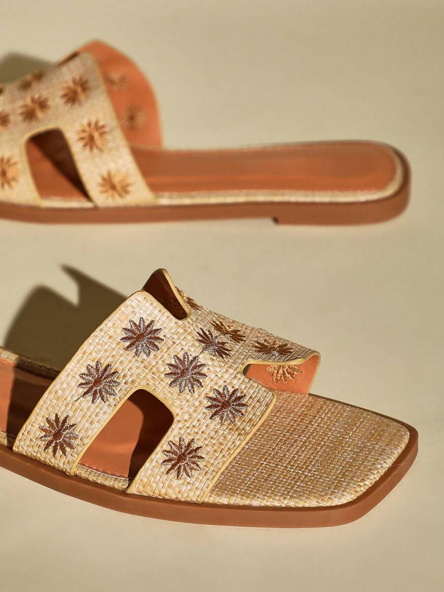 Luxe-inspirerade vita slides med sele