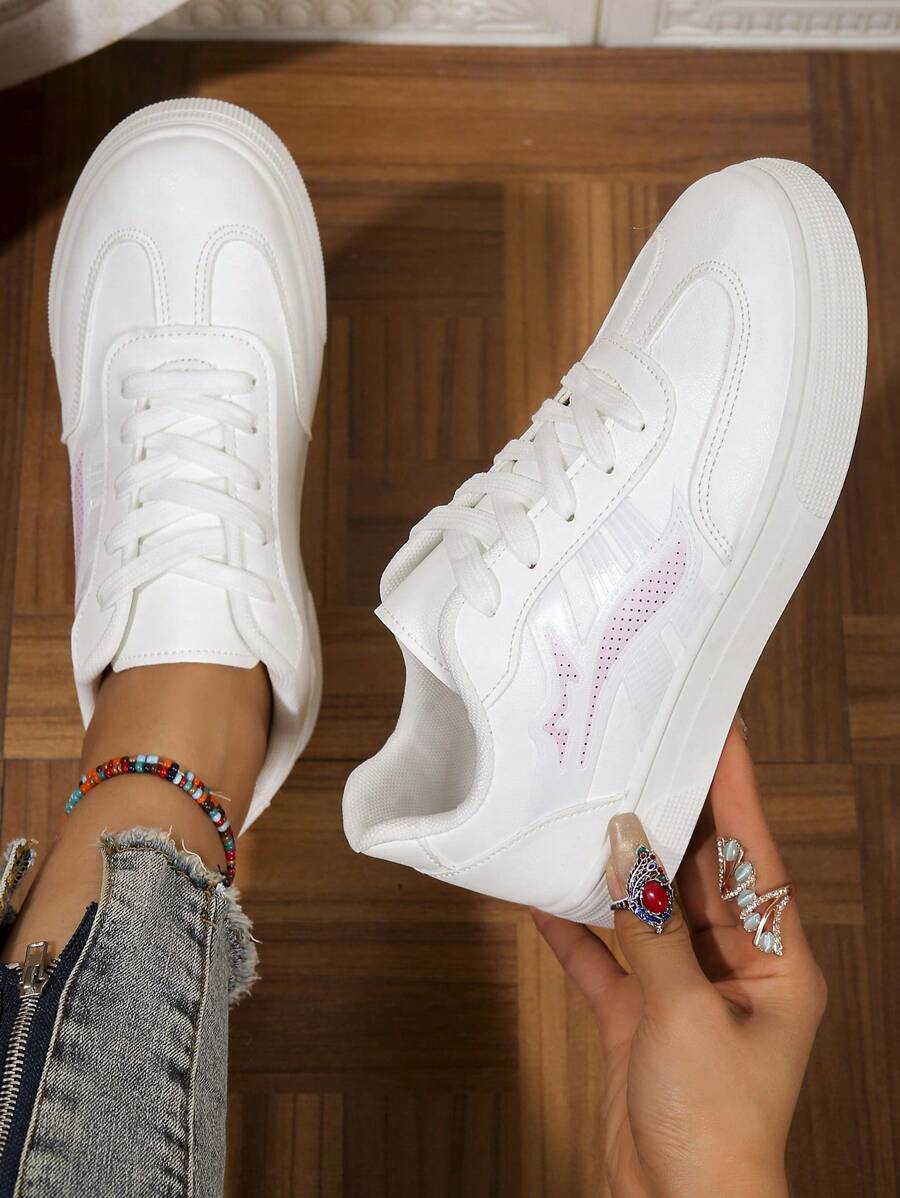Låga vita sportskor – dam