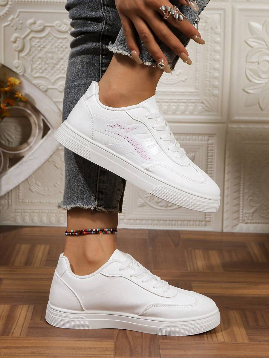 Låga vita sportskor – dam