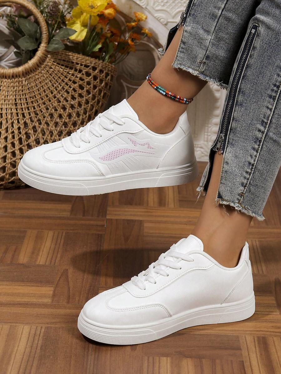 Låga vita sportskor – dam