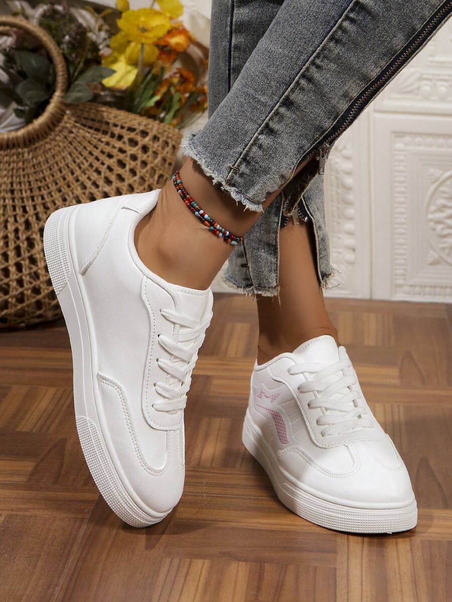 Låga vita sportskor – dam