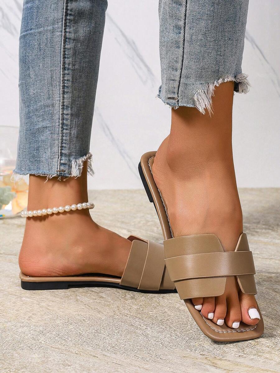 Slip-in tofflor för dam – låg klack