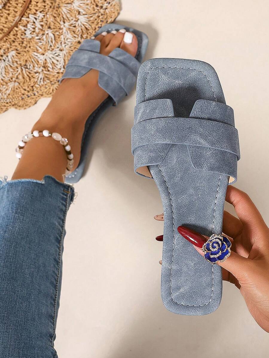 Slip-in tofflor för dam – låg klack