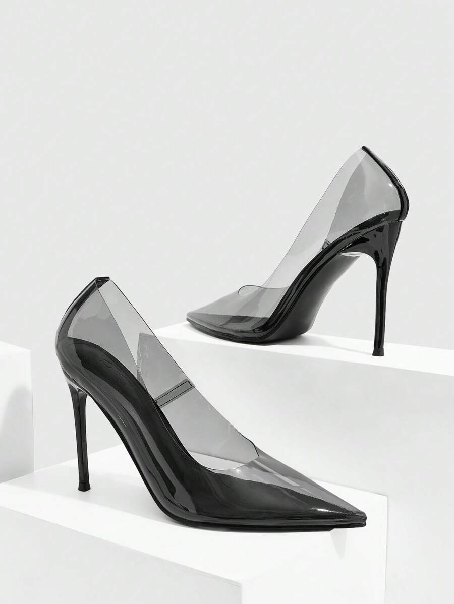 Eleganta pumps med spetsig tå