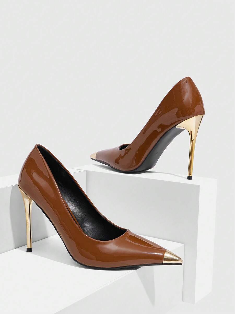 Eleganta pumps med spetsig tå