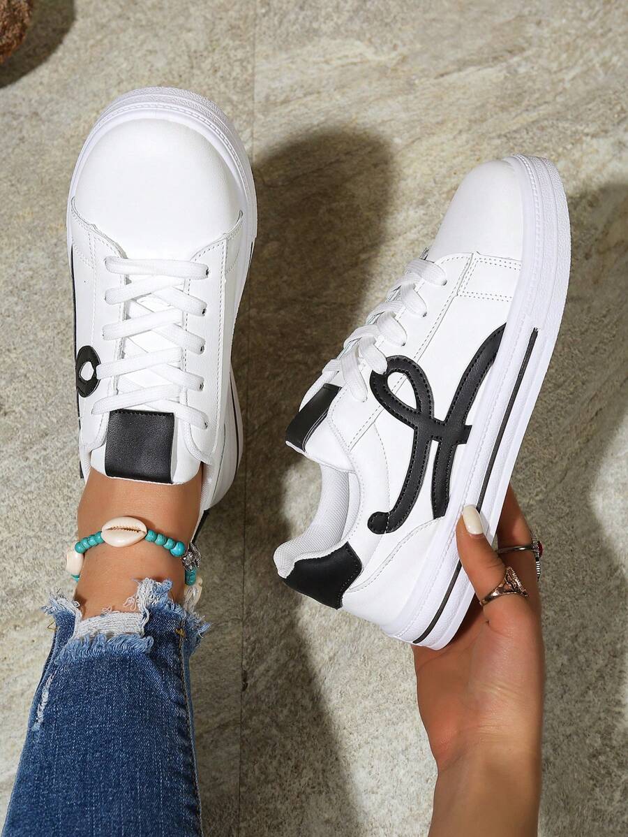 Låga vita sportskor – dam