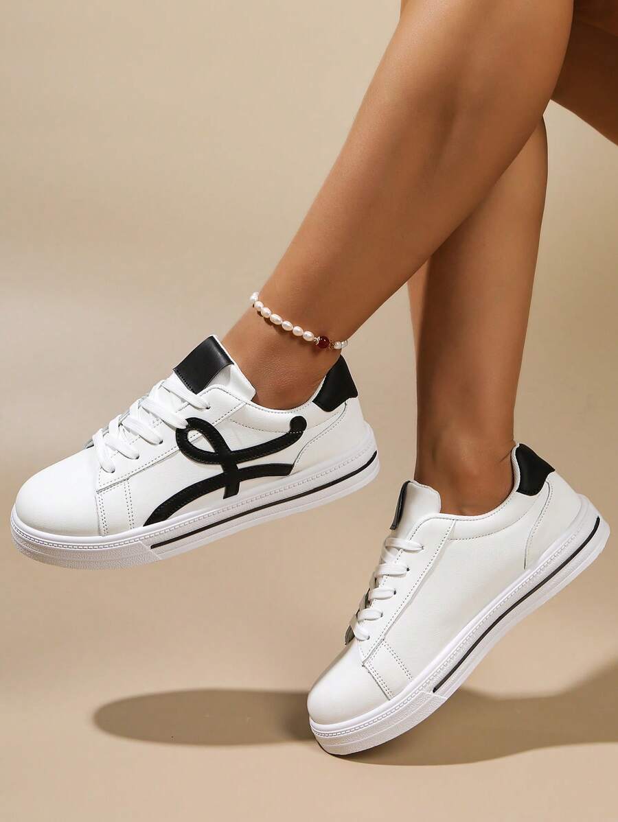 Låga vita sportskor – dam