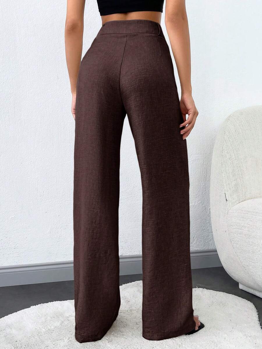 Tall Raka Byxor med Snedfickor