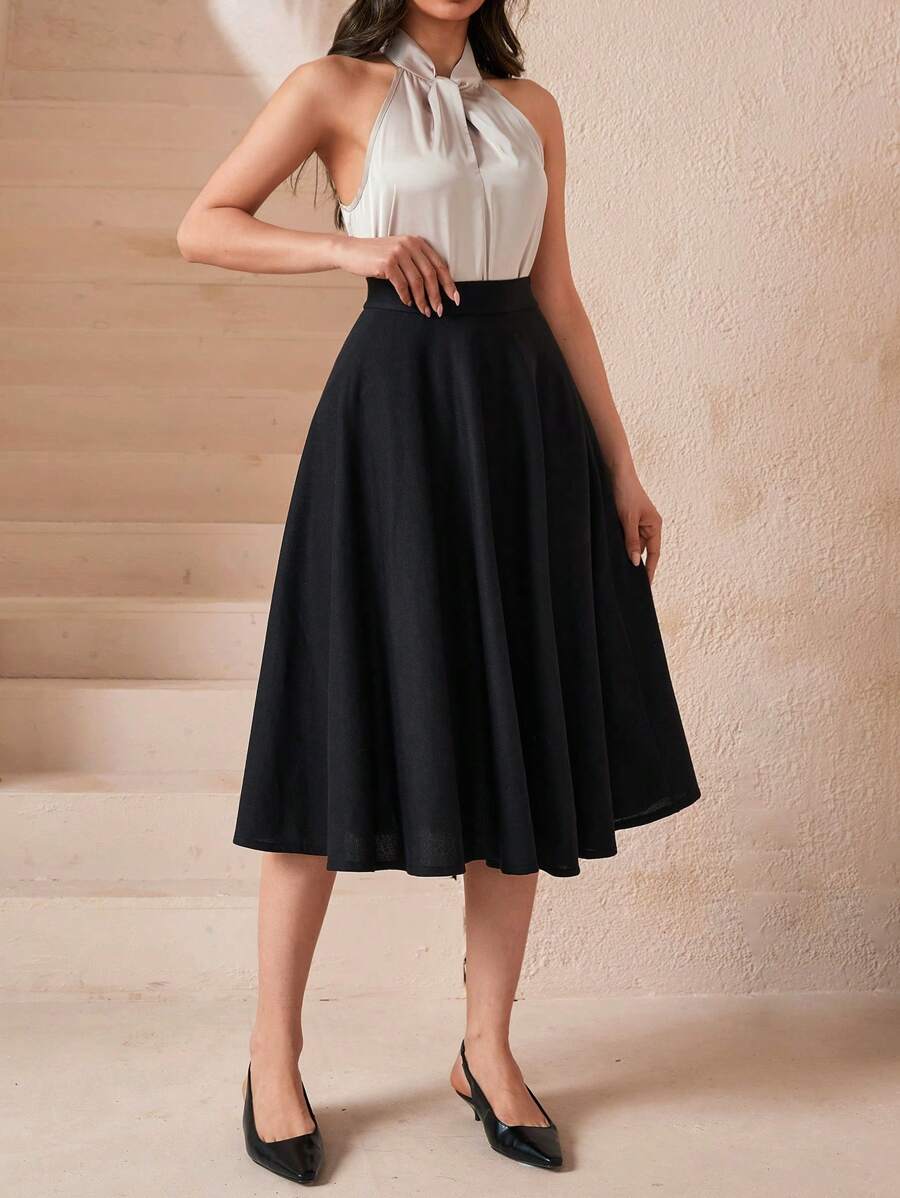 Klassisk medellång kjol