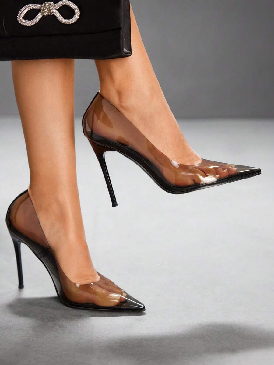 Eleganta pumps med spetsig tå