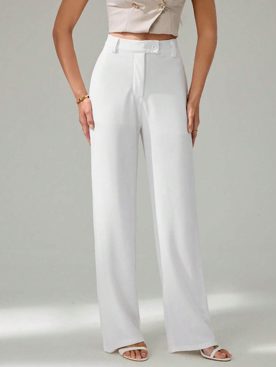 Tall Raka Byxor med Dragkedja