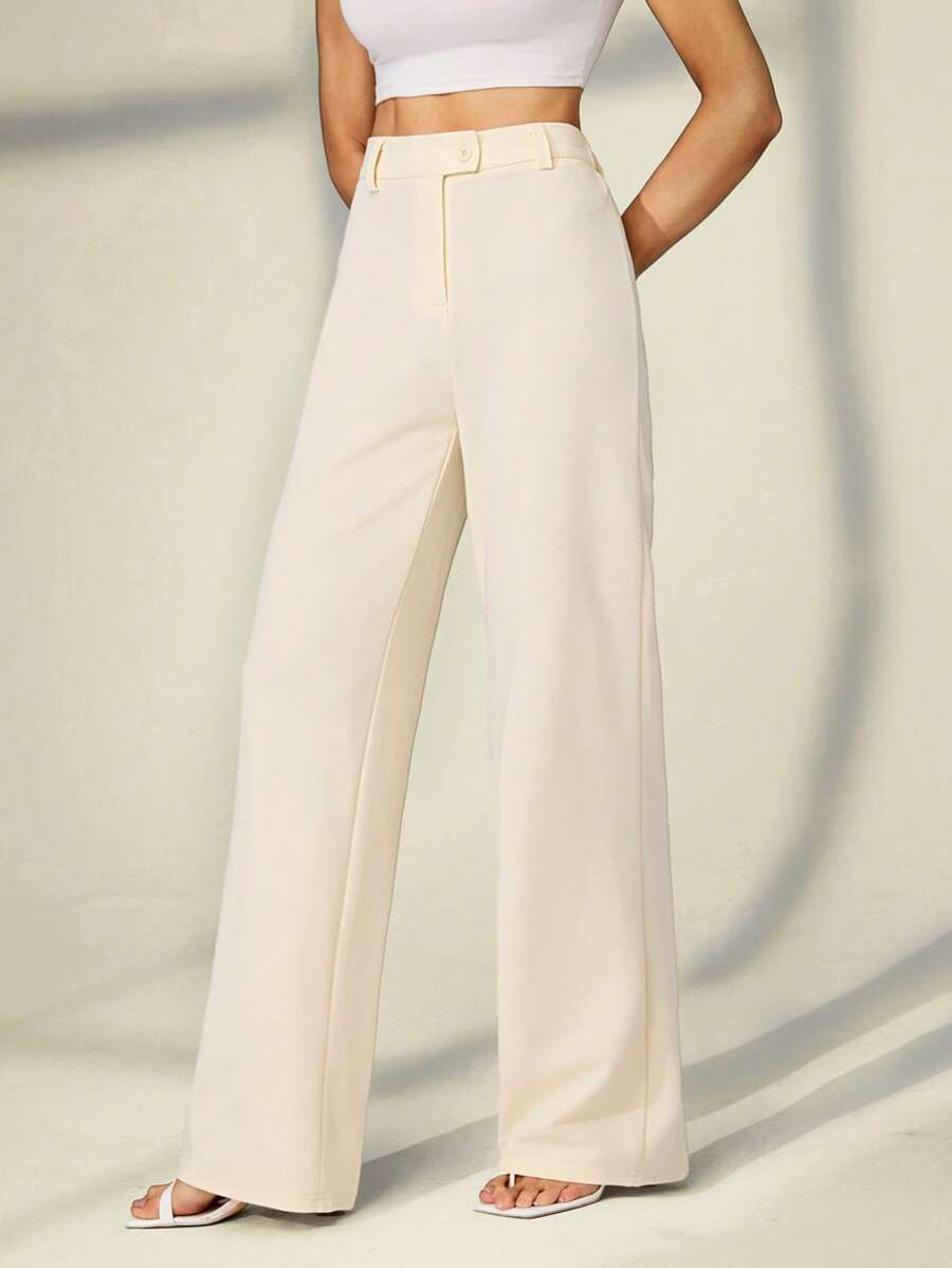 Tall Raka Byxor med Dragkedja